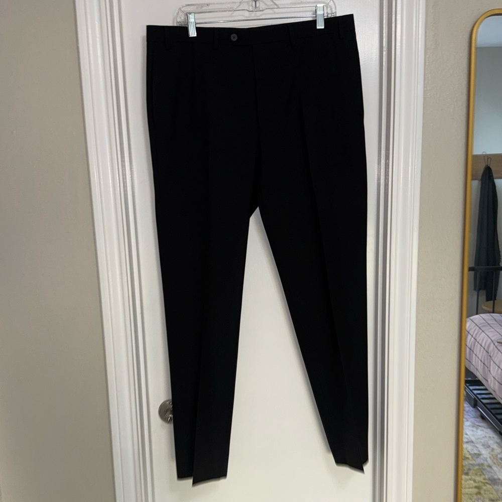 Ralph Lauren Men's Black Dress Pants size 36x32 Wool Blend